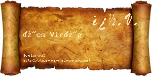 Ács Virág névjegykártya